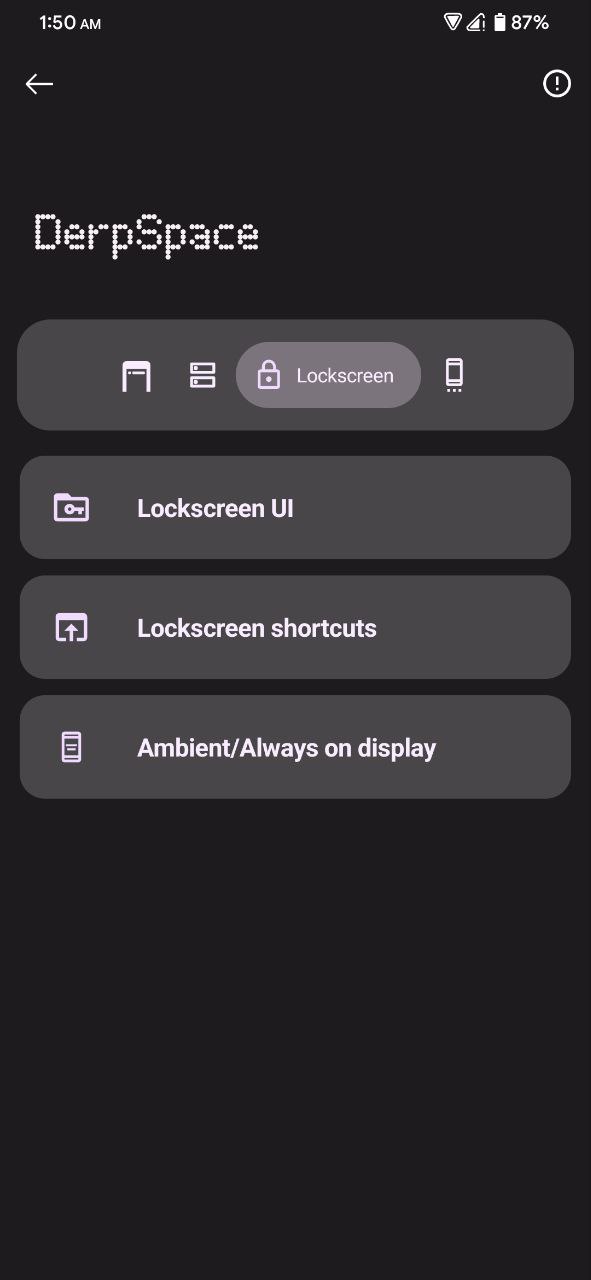 DerpSpace Lockscreen Customization