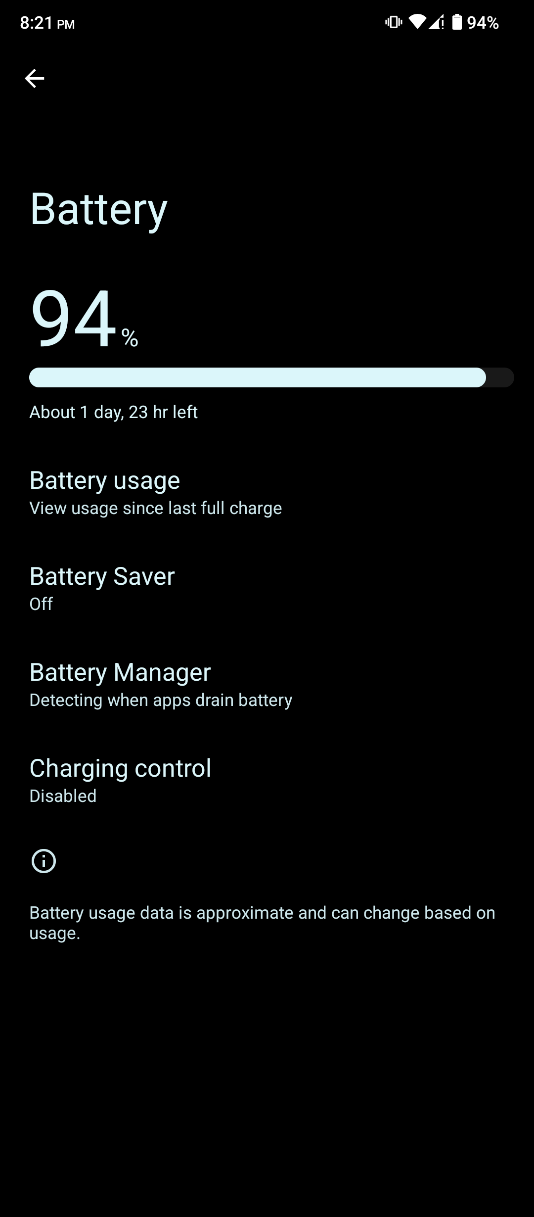 Battery Settings