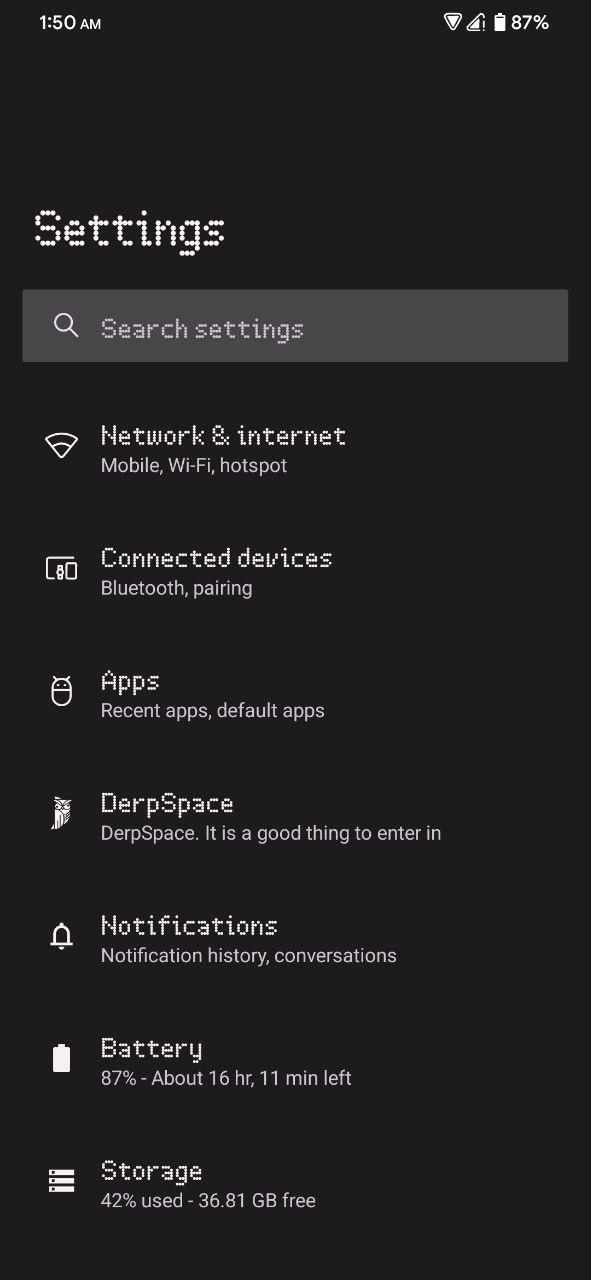 Settings