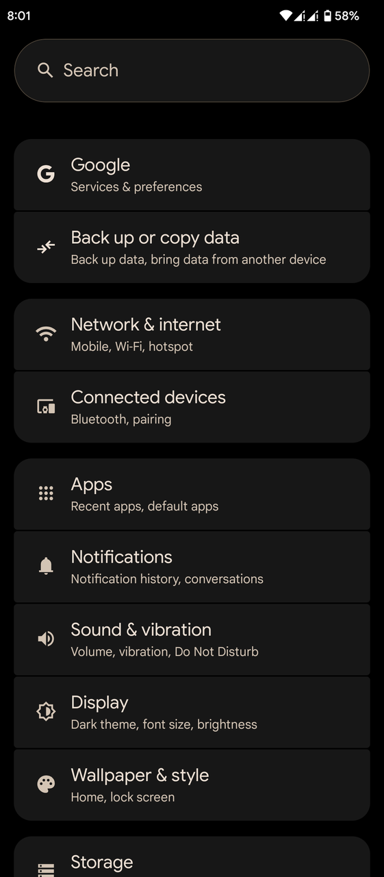 Settings